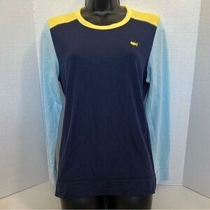 Magnolia lane The masters Navy&Yellow Long Sleeve Shirt small